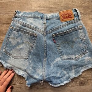 Levi's Women's Faded Blue Denim Shorts